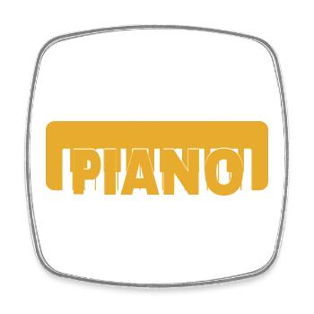 Piano Lover Birthday Gift – Piano Love - Square fridge magnet - white - Front