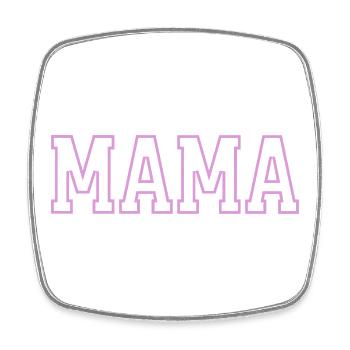 Lettrage de maman - Magnet carré - blanc - Devant