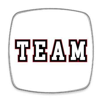 Team lettering - Square fridge magnet - white - Front