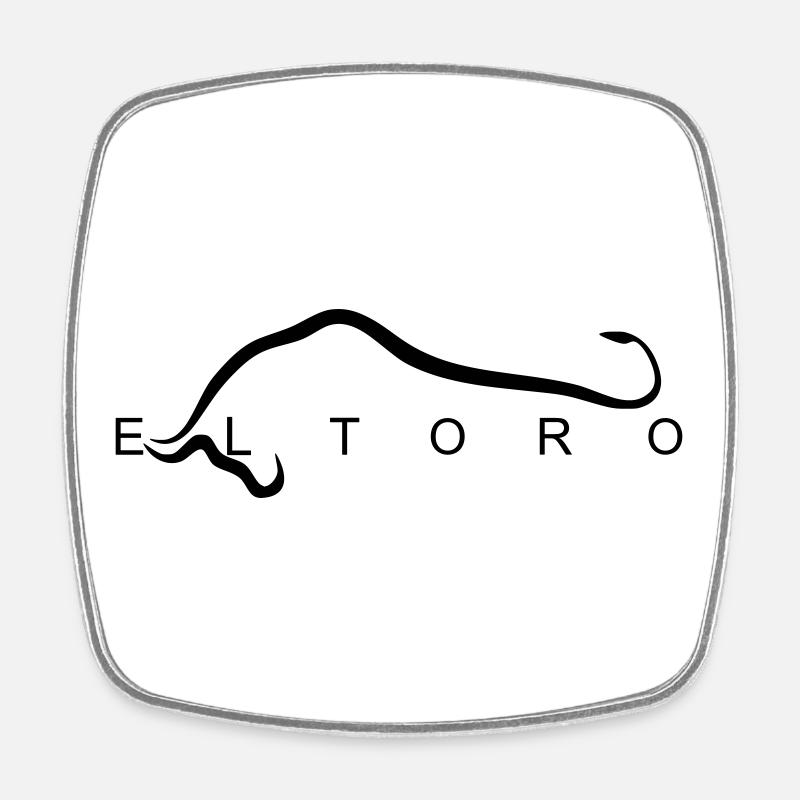 El_Toro - Viereckiger Kühlschrankmagnet - Weiß