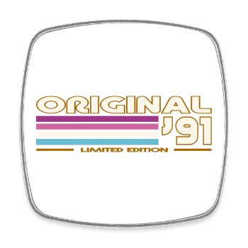 1991 - Square fridge magnet - white - Front