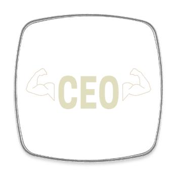 CEO Manager Design Selbstständige und Freiberufler - Viereckiger Kühlschrankmagnet - Weiß - Vorne
