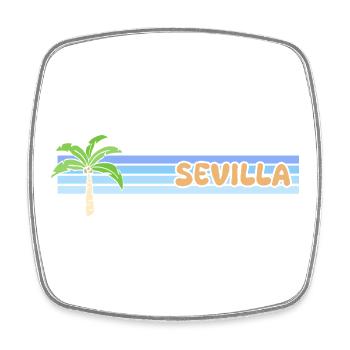 Sonne Sevilla - Viereckiger Kühlschrankmagnet - Weiß - Vorne