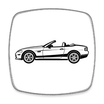 Convertible Car - Square fridge magnet - white - Front