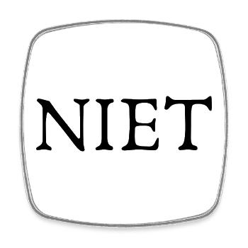 NIET | Russisches Statement - Viereckiger Kühlschrankmagnet - Weiß - Vorne