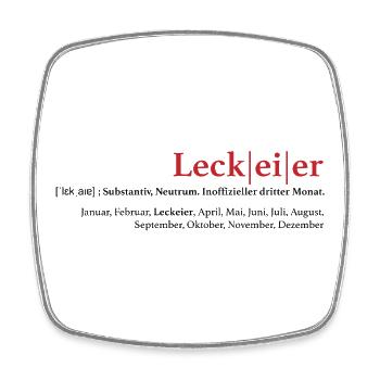 Leck Eier - Viereckiger Kühlschrankmagnet - Weiß - Vorne