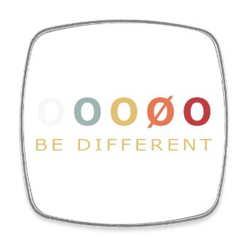 Ø être différent Danemark Pride Norvège Rétro - Magnet carré - blanc - Devant