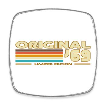 1969 - Square fridge magnet - white - Front