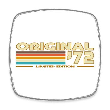 Original 72 Retro Rainbow - Square fridge magnet - white - Front