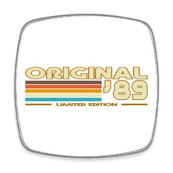 1989 - Square fridge magnet - white - Front