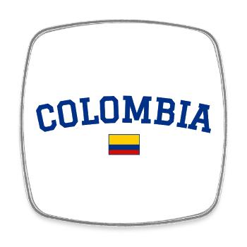 Drapeau de la Colombie Bleu - Magnet carré - blanc - Devant