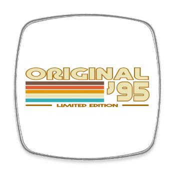 1995 - Viereckiger Kühlschrankmagnet - Weiß - Vorne