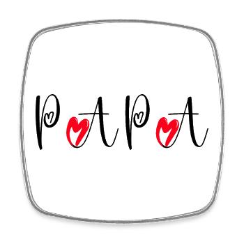 Father's Day Dad Love with Tender Hearts Dad - Square fridge magnet - white - Front