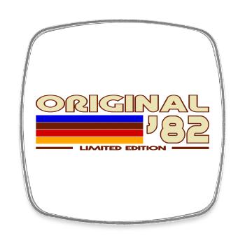1982 - Square fridge magnet - white - Front