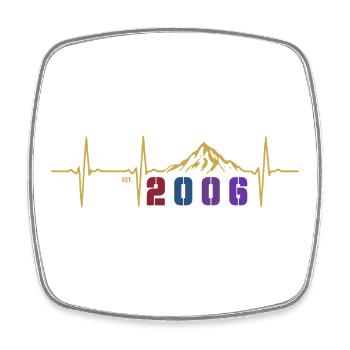 Vintage Floral 20 Years Twenties Gift 2006 - Square fridge magnet - white - Front