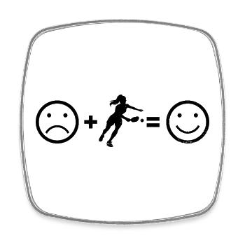 Pickleballers Design für Pickleball Community Fans - Viereckiger Kühlschrankmagnet - Weiß - Vorne