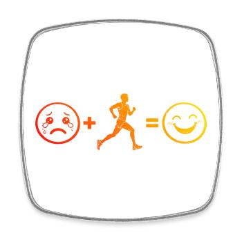 Geschenkidee für einen Athleten mit Marathonlaufen - Viereckiger Kühlschrankmagnet - Weiß - Vorne
