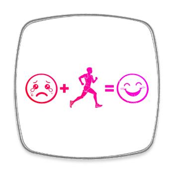 Idée de cadeau pour la course à pied pour un amateur de course - Magnet carré - blanc - Devant