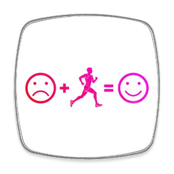 Running gift idea for running lovers - Square fridge magnet - white - Front