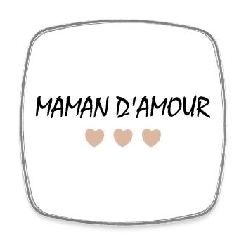 Maman d'amour - Magnet carré - blanc - Devant