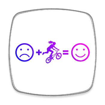 Freestyle-BMX Geschenk für eine Freestyle-Fahrerin - Viereckiger Kühlschrankmagnet - Weiß - Vorne
