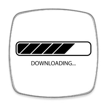 Téléchargement - Magnet carré - blanc - Devant