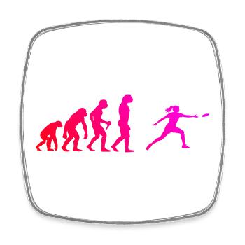 Disc Golf Geschenkidee für eine Scheibensportlerin - Viereckiger Kühlschrankmagnet - Weiß - Vorne