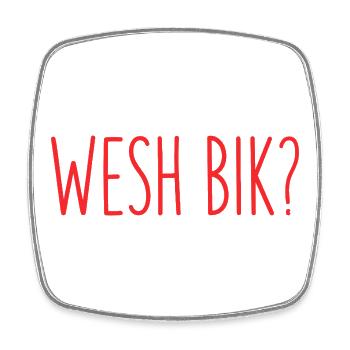 Wesh Bik Arabischer Humor Algerischer Slang - Viereckiger Kühlschrankmagnet - Weiß - Vorne