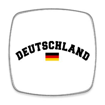 DEUTSCHLAND GERMANY EUROPA DEUTSCHE SPORT FAN - Viereckiger Kühlschrankmagnet - Weiß - Vorne