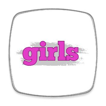 Girls Neon Pop - Square fridge magnet - white - Front