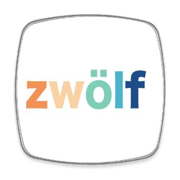 12. Geburtstag Zwölf - Viereckiger Kühlschrankmagnet - Weiß - Vorne