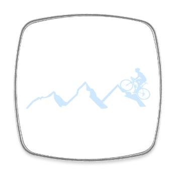 Vélo de montagne Vélo de montagne - Magnet carré - blanc - Devant