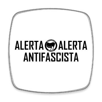 ALERTA ALERTA ANTIFASCISTA black - Viereckiger Kühlschrankmagnet - Weiß - Vorne