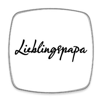 Lieblingspapa Spruch Vater Shirt - Viereckiger Kühlschrankmagnet - Weiß - Vorne