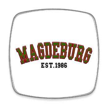 Magdeburg gegründet 1986 - Viereckiger Kühlschrankmagnet - Weiß - Vorne