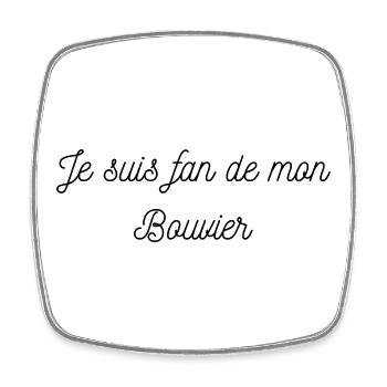 Je_suis_fan_de_mon_bouvier - Magnet carré - blanc - Devant