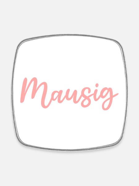 Mausig Rosa Handlettering Design - Viereckiger Kühlschrankmagnet - Weiß