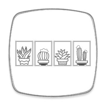 Design file is missing - Square fridge magnet - white - Front