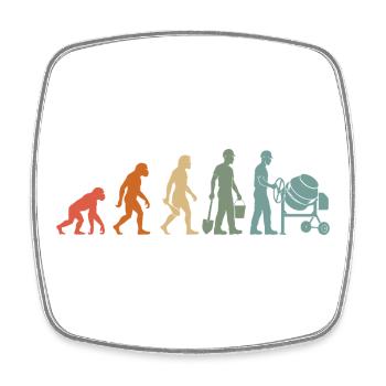 Construction Worker Bricklayer Craftsman Construction Site Bricklayer - Square fridge magnet - white - Front