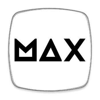 Prénom Max - Magnet carré - blanc - Devant