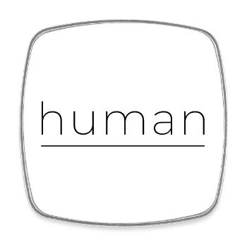 human edel – Déclaration des droits de l’homme - Magnet carré - blanc - Devant
