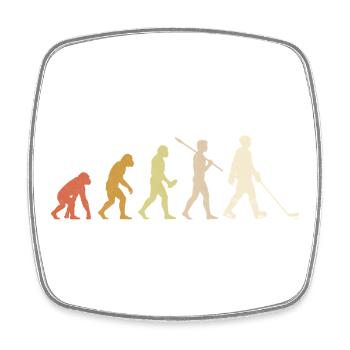 Hockey Evolution Funny Hockey Player Gift - Square fridge magnet - white - Front