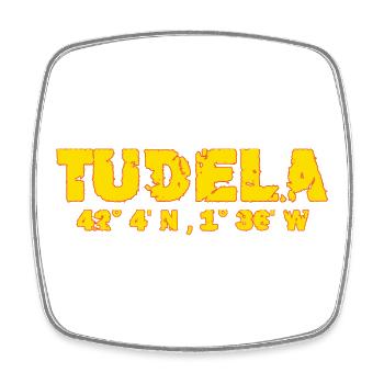 Coordonnées de Tudela Espagne - Magnet carré - blanc - Devant