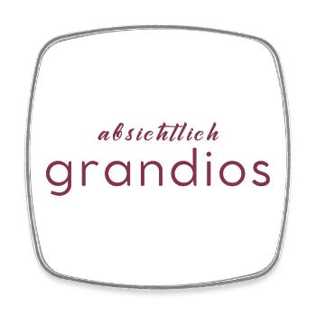 Absichtlich grandios - Viereckiger Kühlschrankmagnet - Weiß - Vorne