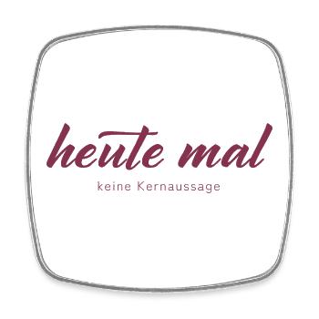Heute mal keine Kernaussage - Viereckiger Kühlschrankmagnet - Weiß - Vorne