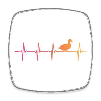 Ente Sonnenuntergang Ente schlägt Enten - Viereckiger Kühlschrankmagnet - Weiß - Vorne