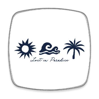 LostinParadise - Viereckiger Kühlschrankmagnet - Weiß - Vorne