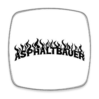 Asphaltbauer - Viereckiger Kühlschrankmagnet - Weiß - Vorne