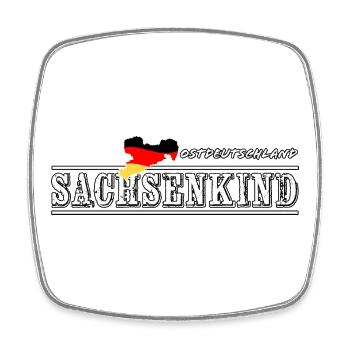Sachsenkind Ostdeutschland Shirt - Viereckiger Kühlschrankmagnet - Weiß - Vorne