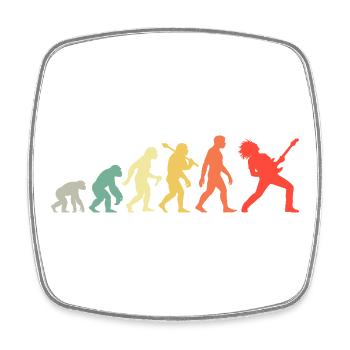 Gitarrist Evolution Rock und Metal Gitarrenspieler - Viereckiger Kühlschrankmagnet - Weiß - Vorne